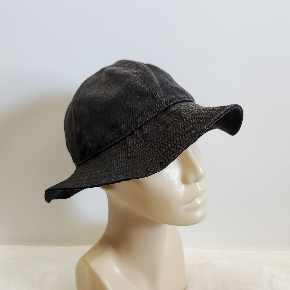 TILLEY Black Hemp Bucket Hat Size Medium - Picture 2 of 12